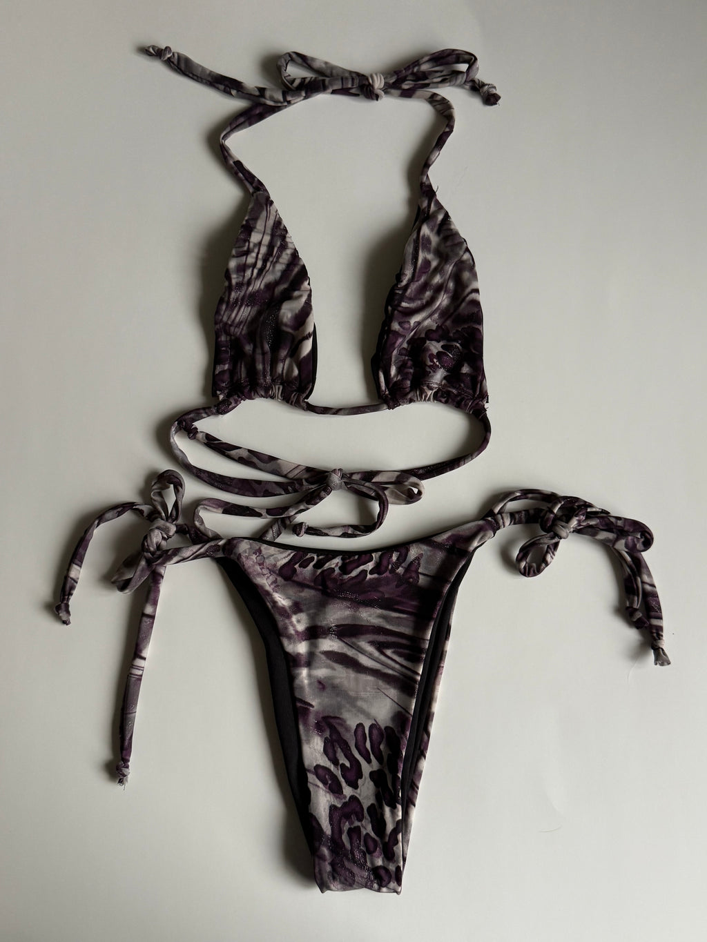1:1 Reversible Upcycled String Tie Bikini