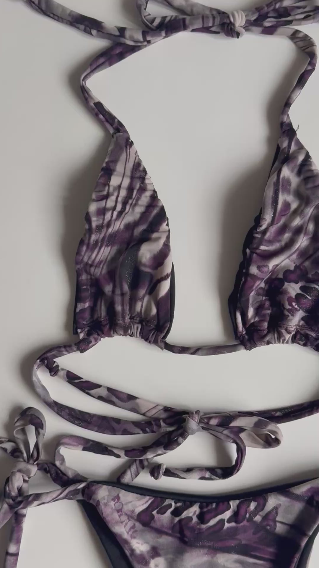 1:1 Reversible Upcycled String Tie Bikini